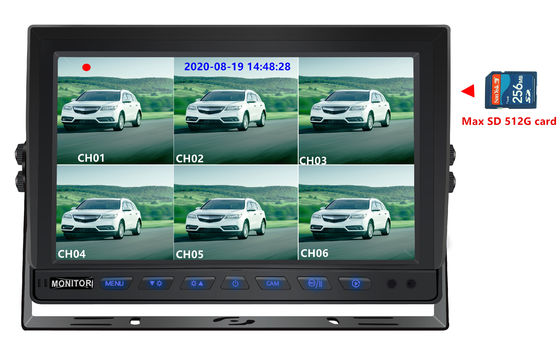 10.1 inch HD TFT LCD-scherm waterdicht voertuigbeeldscherm voor vrachtwagens/bussen Stroomtoevoer DC 12V-24V -30C tot 80C Nachtmodus