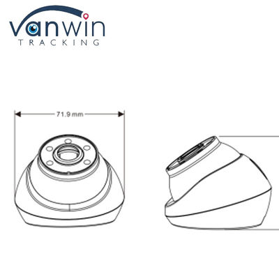 2MP 3MP IPC AHD IP69K Waterdicht Wide Viewing anal Vehicle Dome camera voor bustrucks