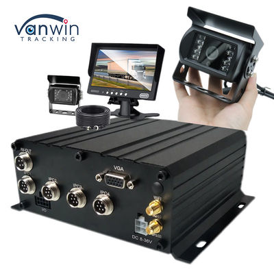 In-vehicle 4CH AHD 1080P mobiel bewakingssysteem met HDD-opslag en HD-monitoringdisplay