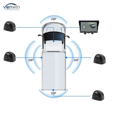 3D HD 1080P 360 Auto Parkeercamera Vrachtwagen Achteruitrijwaarschuwing Camera Auto 360-graden Camera Vogelperspectief Beveiligingssysteem