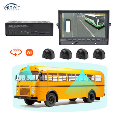 3D HD 1080P 360 Auto Parkeercamera Vrachtwagen Achteruitrijwaarschuwing Camera Auto 360-graden Camera Vogelperspectief Beveiligingssysteem