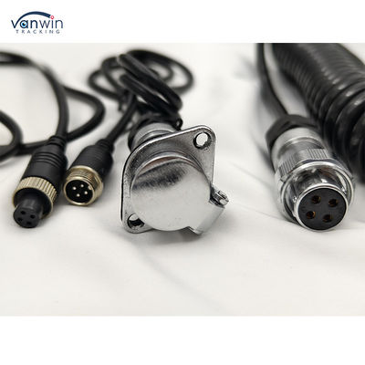 4 Pin Vrouwelijke aan te sluiten Custom Spring Draad waterdicht aanhangwagen kabel camera voor Truck Vorklift