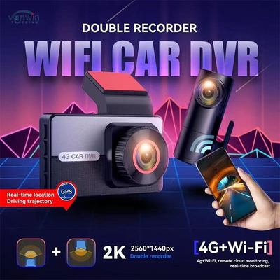 Geavanceerde 2K 4G SIM-kaart Dubbele Lens GPS Dashcam Nachtzicht WDR Loop Opname Functies Compatibel met Slimme VW Auto's Android IPS