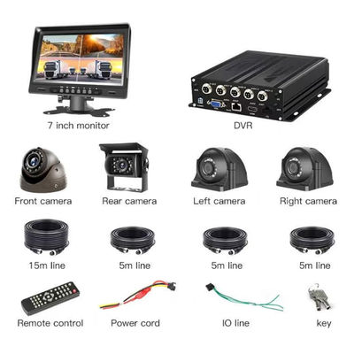 1080P 4-kanaals mobiele DVR met 4G SIM WiFi GPS video voertuig vrachtwagen CCTV camerasysteem DVR