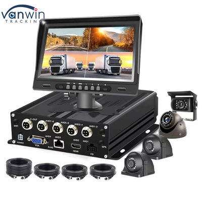 1080P 4-kanaals mobiele DVR met 4G SIM WiFi GPS video voertuig vrachtwagen CCTV camerasysteem DVR