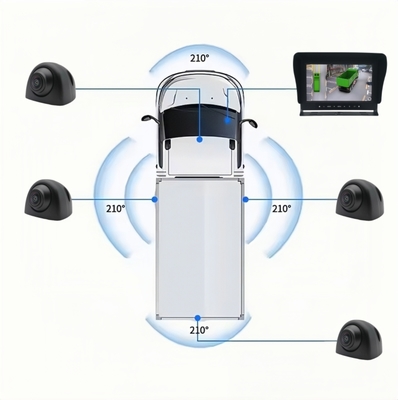 360 graden surround view 3D heavy duty truck camera systeem AI blind spot detectie voor truck bus RV auto achteruitrijhulp