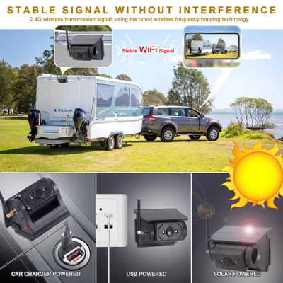 Zonne-energie WiFi back-up beveiligingssysteem waterdicht CCD beeldsensor Dash Cam