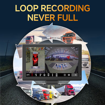 AI MDVR Surround View-systeem met vier Fisheye-camera's Nachtzicht en High Frame Rate Recording voor zware voertuigen