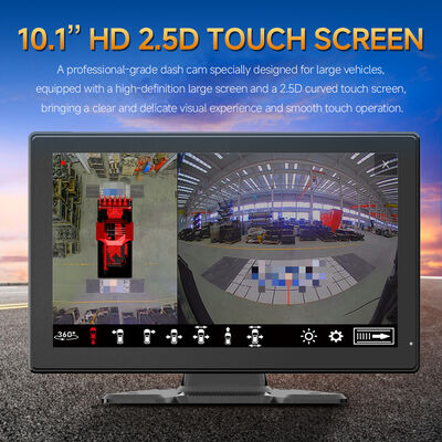 AI MDVR Surround View-systeem met vier Fisheye-camera's Nachtzicht en High Frame Rate Recording voor zware voertuigen