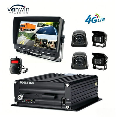 Professional 4CH 1080P Vehicle Mobile DVR System 4G WiFi GPS with 7 Inch Monitor Waterproof Reverse Camera for Truck Bus Fleet