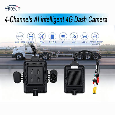 Dash Cam Recorder met ingebouwde AI-algoritme voor detectie van bestuurdergedrag en 4G-module die wereldwijde frequentiebanden ondersteunt