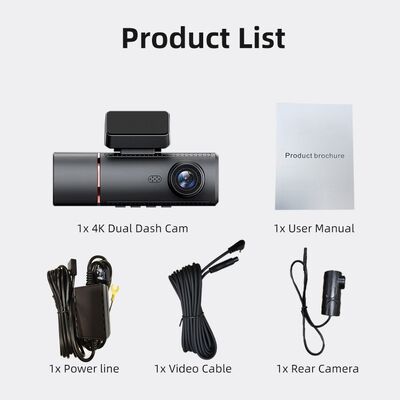 4K Advanced Assisted Driving Dashcam GPS ADAS DMS met WIFI-ondersteuning voor parkeerbewaking