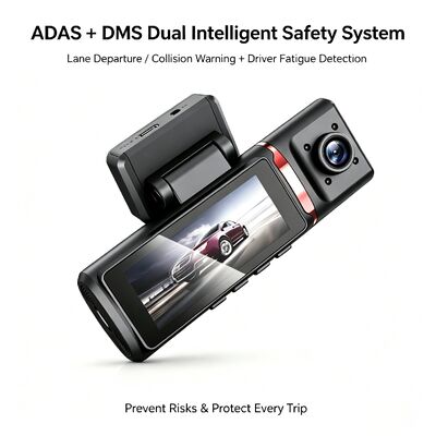 4K Advanced Assisted Driving Dashcam GPS ADAS DMS met WIFI-ondersteuning voor parkeerbewaking