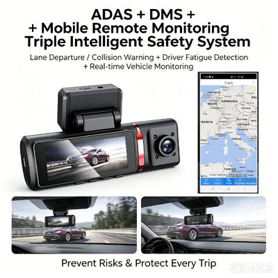 3 Kanaals HD DVR Dash Cam 4G 4K Voor 1080P Cabine Achter GPS Tracking ADAS DMS 24/7 Parkeermonitor voor Vlootveiligheid