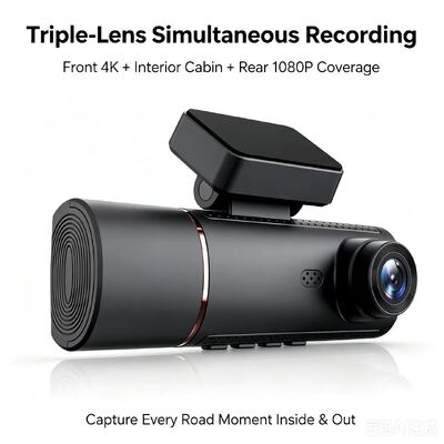 3 Kanaals HD DVR Dash Cam 4G 4K Voor 1080P Cabine Achter GPS Tracking ADAS DMS 24/7 Parkeermonitor voor Vlootveiligheid