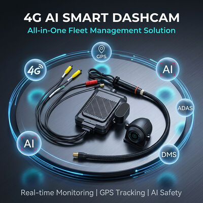 Smart 4G Dash Recorder met AI Video Telematics GPS WiFi & SOS Panic Button voor de veiligheid van de vloot