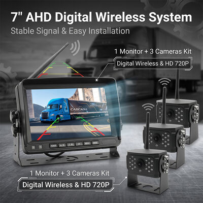 7" IPS Monitor Draadloos beveiligingscamerasysteem met 4PCS-camera's Dual-Band 2.4/5.8G