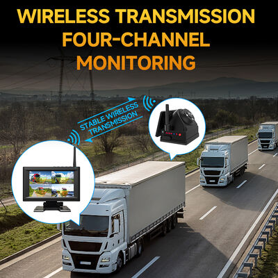 4CH 720P Draadloze Dashcam voor Vrachtwagens, campers & bussen – 7" IPS BSD Alarm, Magnetische Bevestiging, Oplaadbaar, Plug-and-Play, Uitbreidbaar 1-4CH