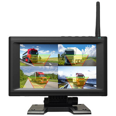 Plug and Play 1 - 4CH 720P Draadloos Magnetisch Camerasysteem 7" Monitor BSD Alarm Oplaadbaar voor Vrachtwagen Camper Trailer Landbouwmachines