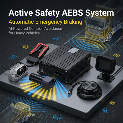 4G Mobile DVR Kit met AI Monitoring en Active Braking AEBS-systeem voor vrachtwagens