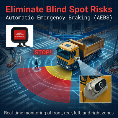 4G Mobile DVR Kit met AI Monitoring en Active Braking AEBS-systeem voor vrachtwagens