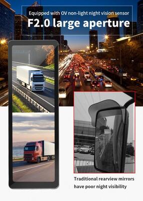 Truck Blind Spot Camera System 1080P Dual Lens Side View Camera 18.88 Inch Monitor voor Semi Truck Trailer Commerciële voertuig