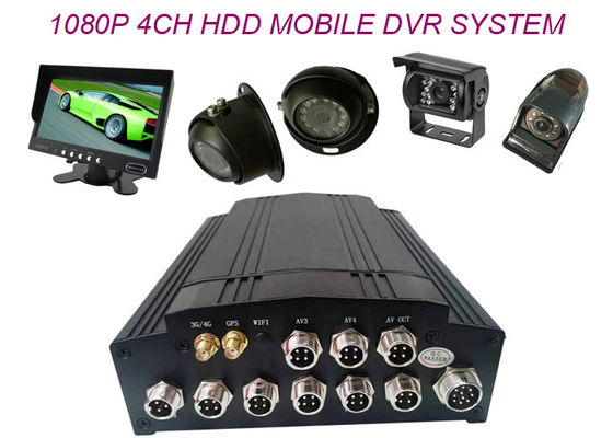 4 Opname GPS 4G van kanaal1080p HD de Mobiele DVR kabeltelevisie MDVR 2TB HDD voor Vrachtwagen/Taxi/Bus
