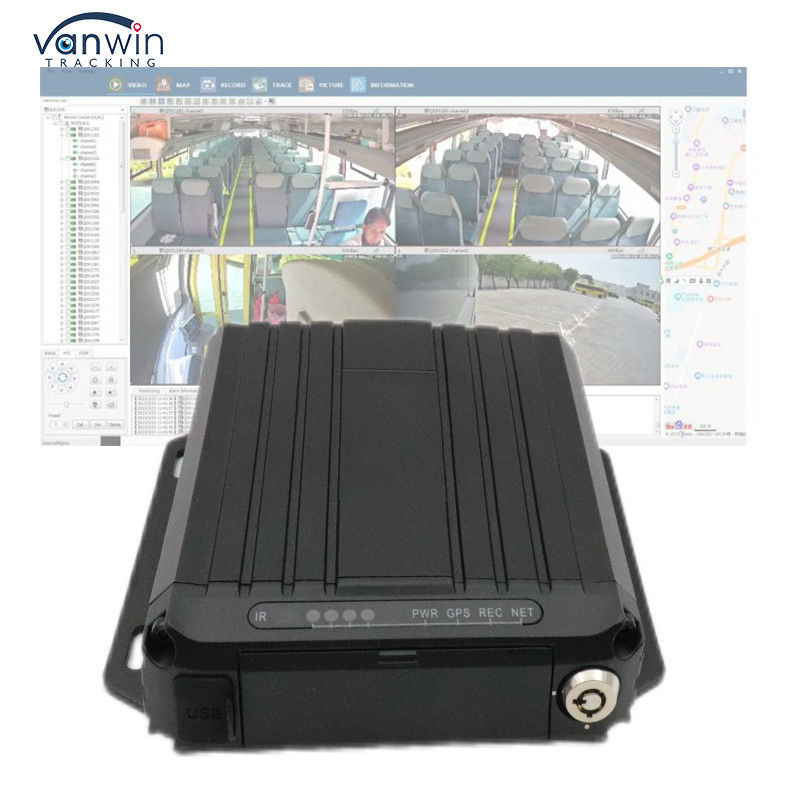 4G Online Video Tracking GPS Mobiele DVR 1080p SD Card 4 Channel Sim Card GPS Voertuig CCTV Camera