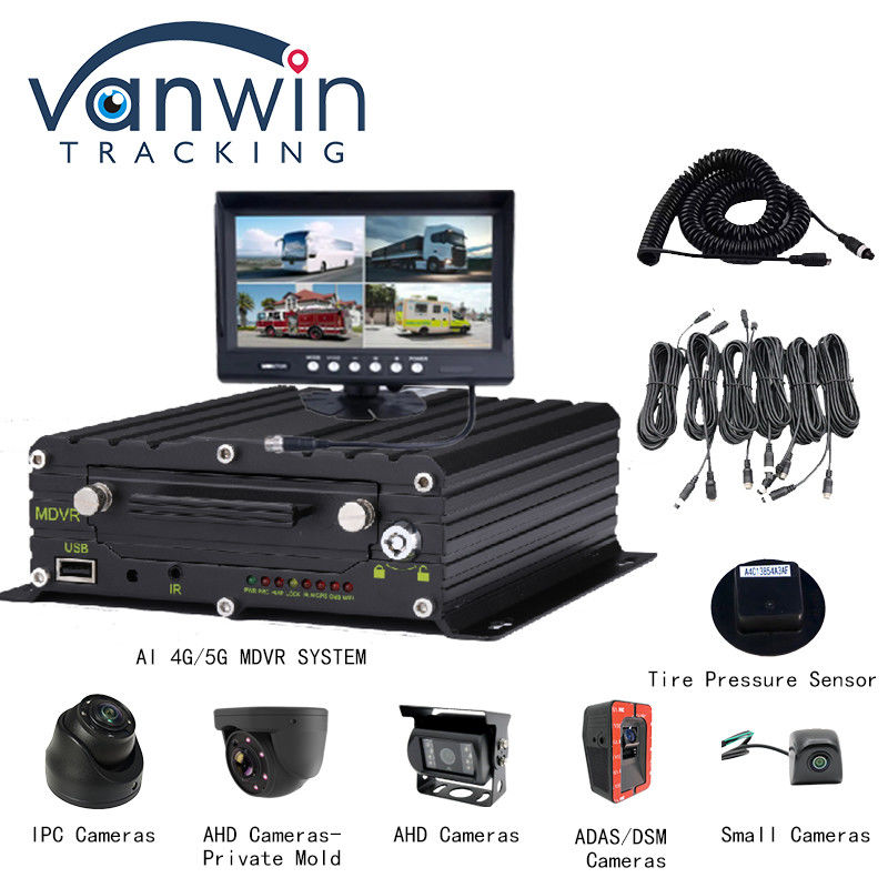 4G 5G WIFI GPS 8 CH AI Mobile DVR ADAS DMS Met HDD SSD SD kaart Voor auto bus Truck