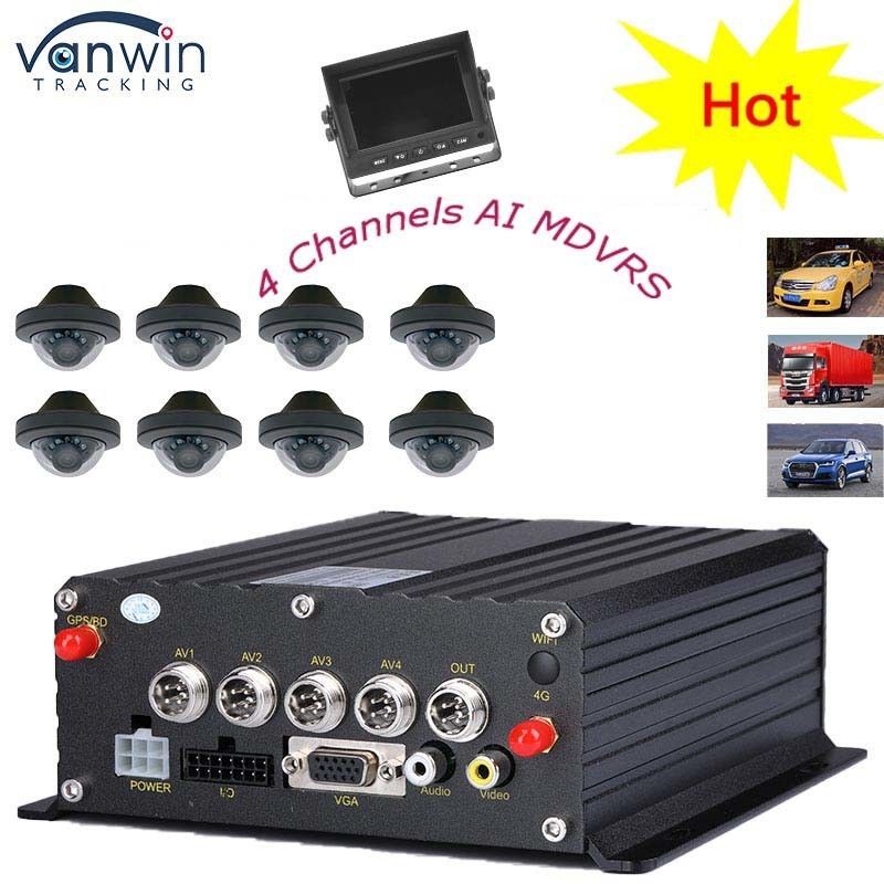 4G GPS WIFI Dual SD Card 4 Channel MDVR 1080P HDD AI DVR voor buswagens Floklift