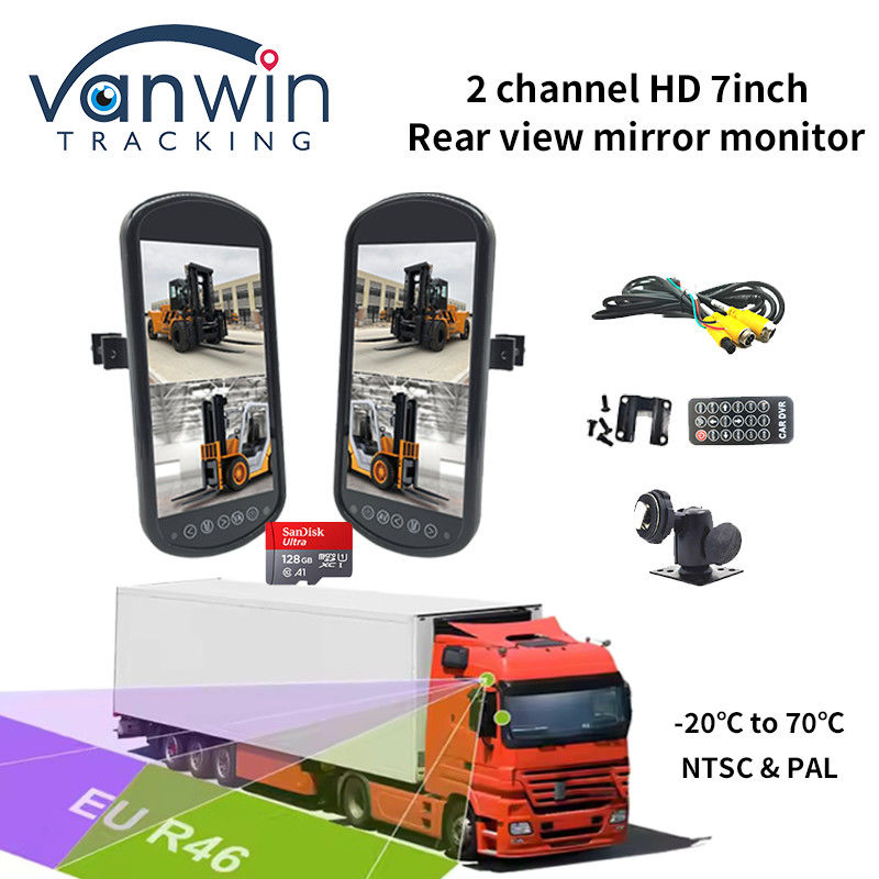 7 inch 2 Channel HD 1 Way Audio Input Car Monitor Achteruitkijkspiegel High Digital Nieuw paneel