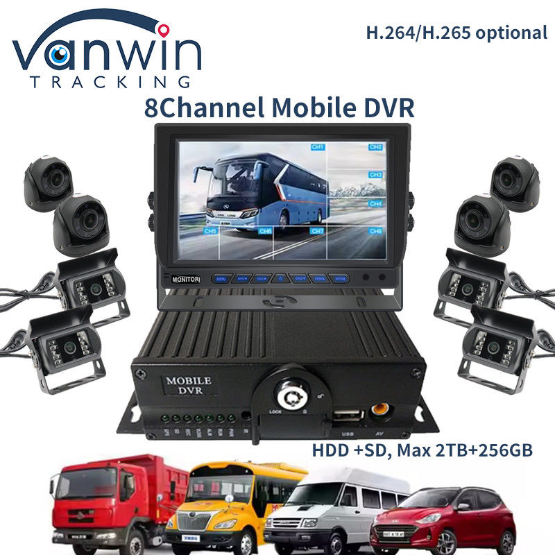 8 kanaal 1080P AHD mobiele DVR voertuig CCTV MDVR 2TB HDD voor vrachtwagen taxi bus