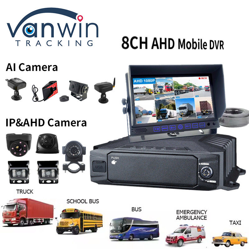 1080p HDD 8ch Mobiele DVR 4g GPS WIFI MDVR Kit Camera System Voor Voertuig Tracker Auto Beveiliging