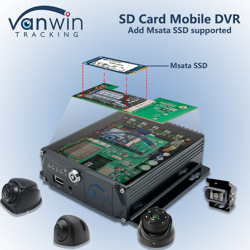 Mini Size Add Msata SSD Ondersteund 4CH Mobile DVR 4G Vehicle Gps Tracking MDVR