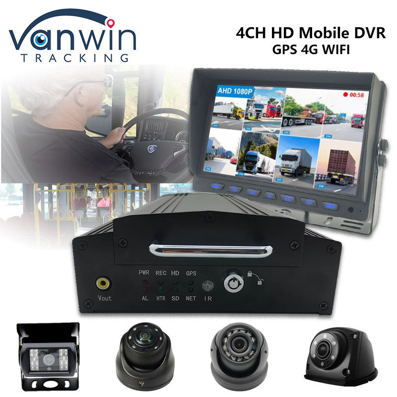 4 kanaal HDD SSD Mobiele DVR 1080P 4G WiFi GPS MDVR Voertuig Camera Auto CCTV-systeem