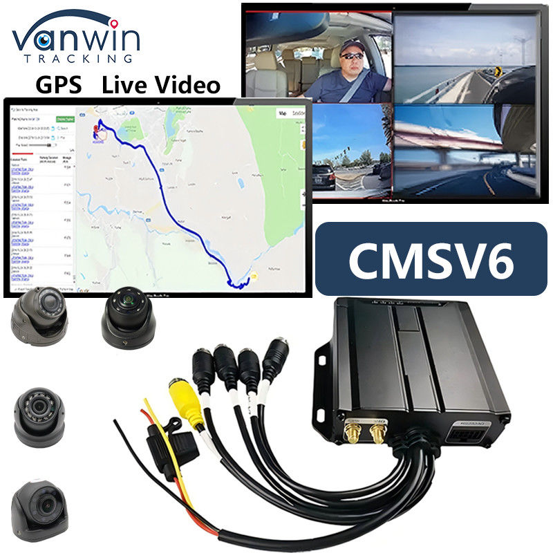 4CH dubbele SD -kaart mobiele DVR mini -maat auto zwarte doos in voertuig CCTV 4G GPS MDVR