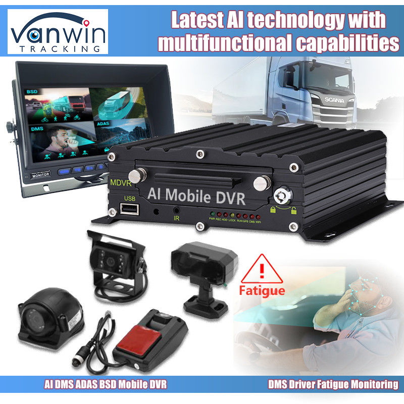 8CH 1080p 4G AI mobiele DVR met ADAS DMS BSD camera systeem GPS mobiele DVR voor vrachtwagen