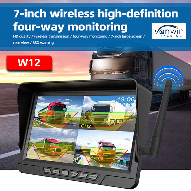 7 inch draadloze auto monitor zonnecamera kit met IP68 CCTV beveiliging draadloze camera