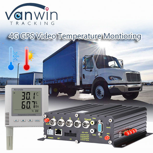 Temperatuurbewakingssysteem voor vriezertrucks 4G GPS-MDVR voor voertuigen