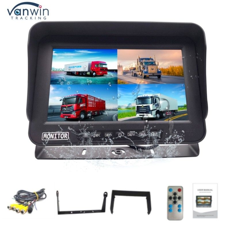 4 kanaals AI-auto-monitor waterdicht IPX69 explosiebestendige 10" AHD-display voor mechanische voertuigen