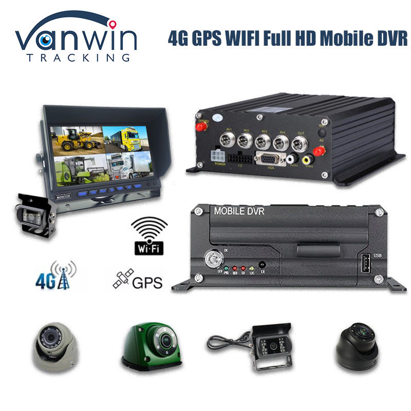 4CH 1080P HDD Mobile DVR 4G GPS Real Time Monitoring And Tracking Data Storage Device