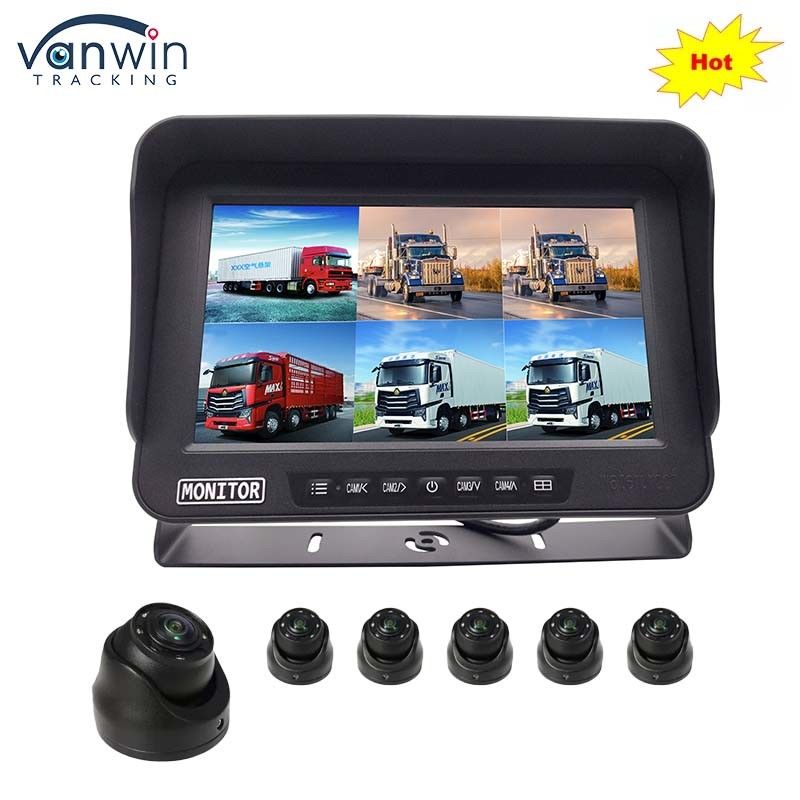 AHD 1080P MDVR Monitor 10.1 Inch 6 Channel Waterdicht Split Display Monitor SD-kaart Voor voertuig
