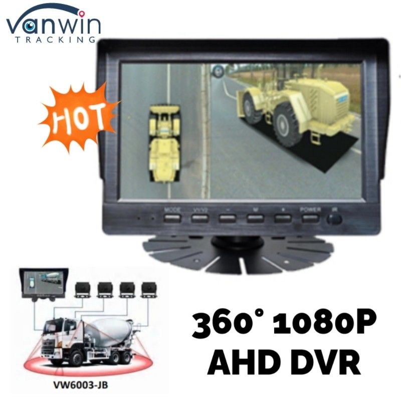 360 graden AHD DVR 7 / 9 / 10,1 inch Auto Camera Recording System Voor vrachtwagens Bussen