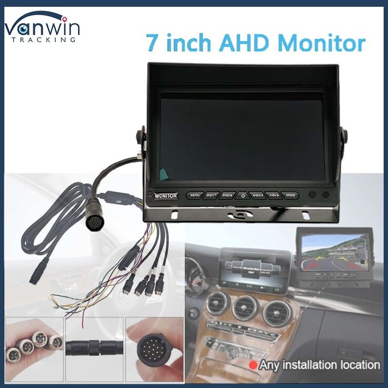 AHD 1080P MDVR Monitor 7 Inch Split Display Monitor SD Card Camera Achteruitkijkplek voor RV Motorhome Truck Bus