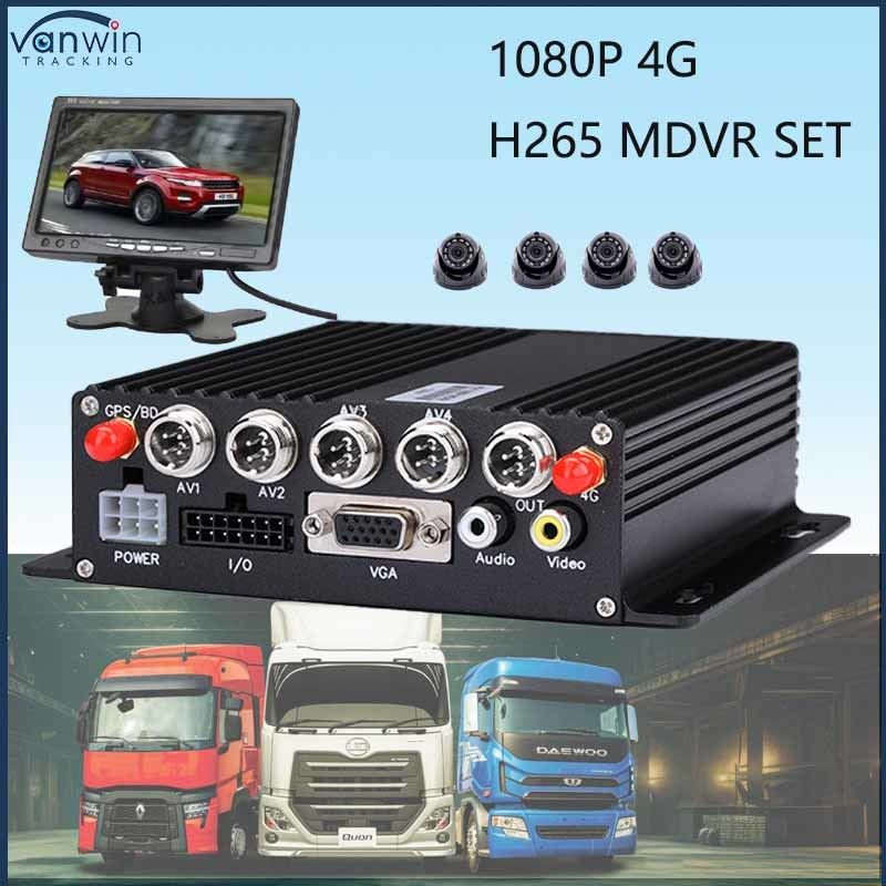 HD 1080P AI BSD ADAS DMS Kit Bussen Trucks 4G WiFi 4 Channel SD Mobiele DVR-systemen Voertuig CAR Black Box