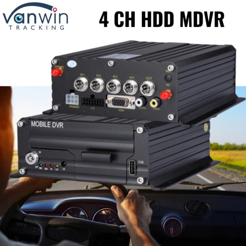 4CH 1080P DVR Fleet Management System HDD Digitale Video Recorder Met 4G GPS Vehicle Tracker