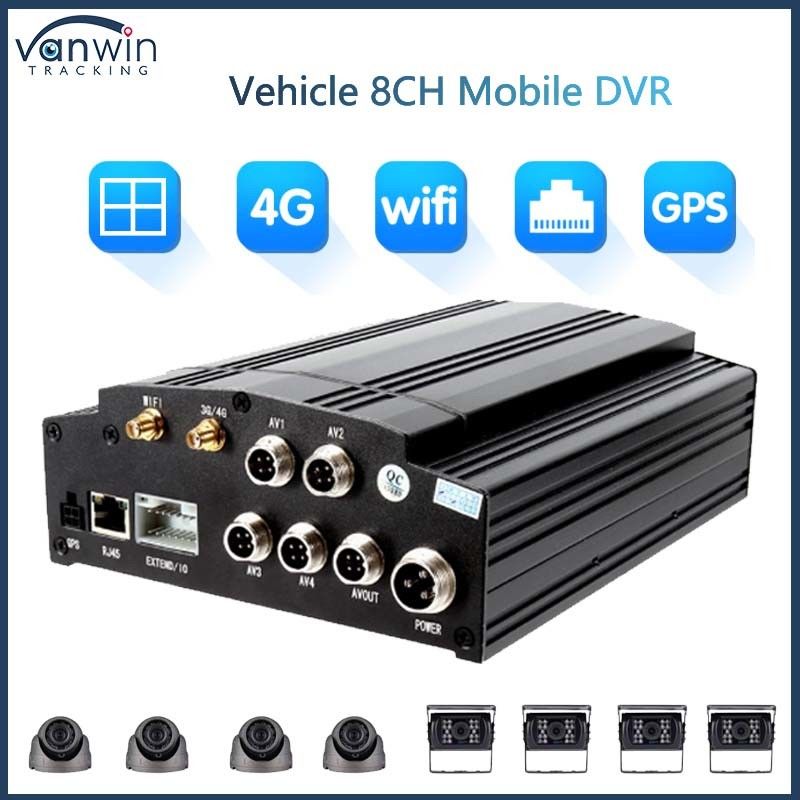 8 Channel Mobile DVR 1080P 4G GPS WIFI HDD Card DVR Full HD Autocamera's voor stadsbus
