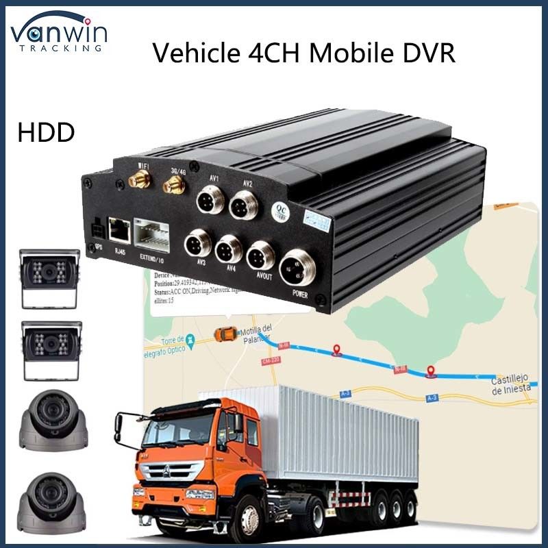 4 Channel Mobile DVR 4G GPS WIFI HDD 1080P AHD Card DVR voor stadsbustrucks