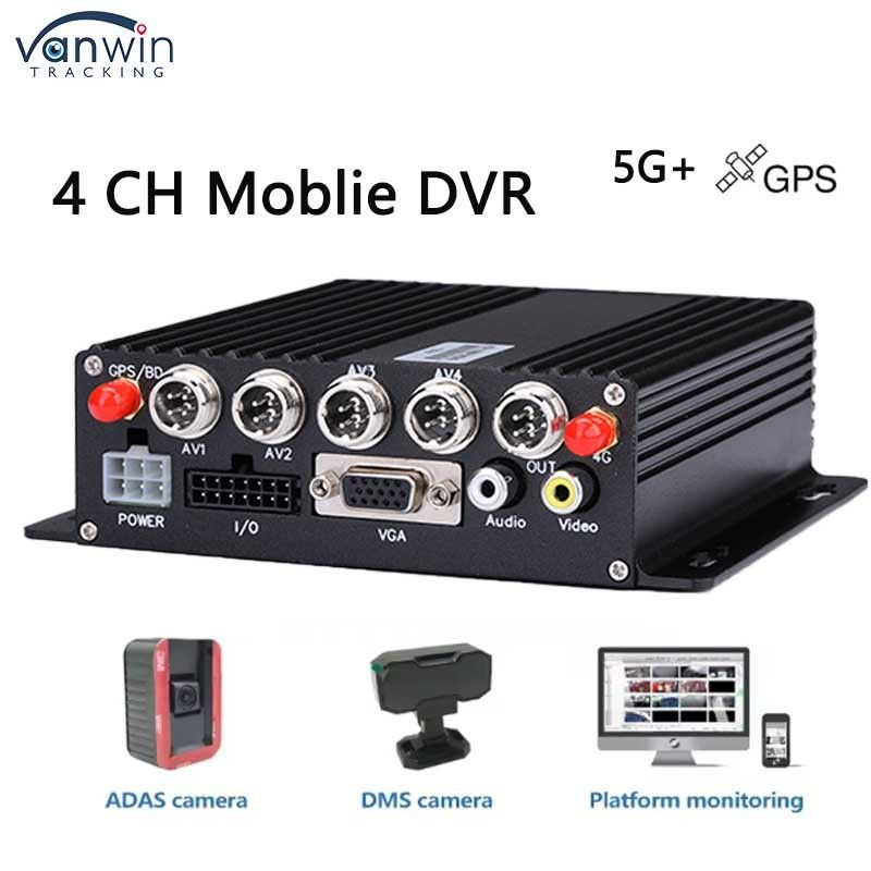 4 kanaals auto-dvr met 5g gps ahd camera sd-kaart videorecorder voor vrachtwagenbus