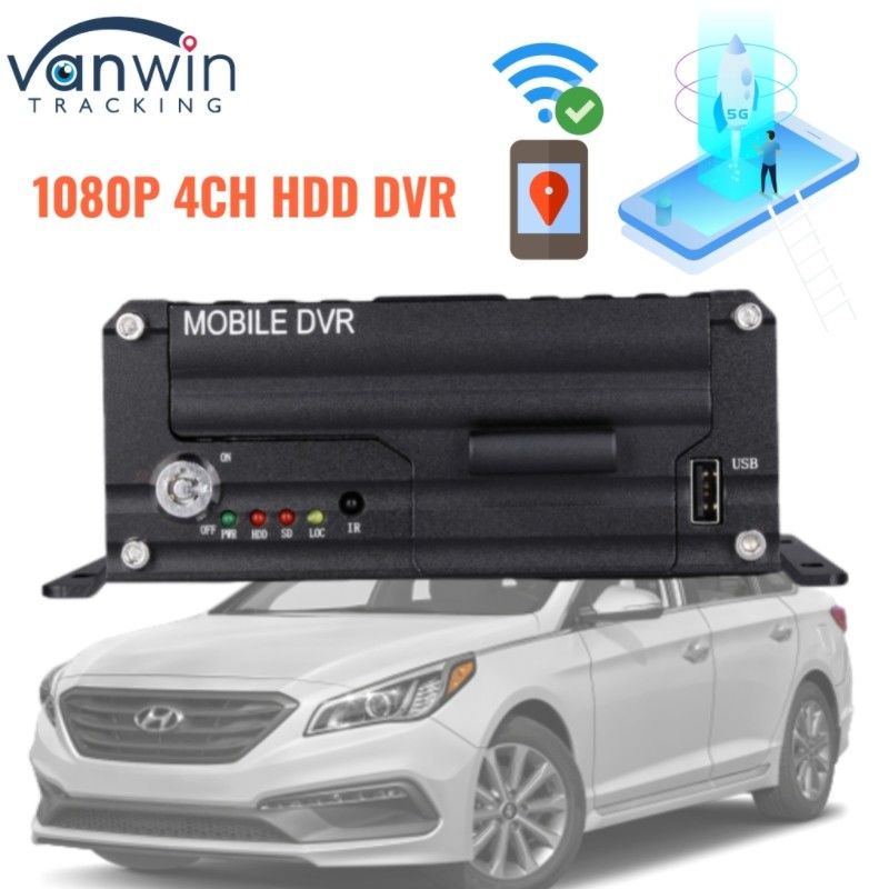 1080P 4CH HDD DVR 5G GPS Tracker Vehicle Monitoring System voor de veiligheid van het wagenpark